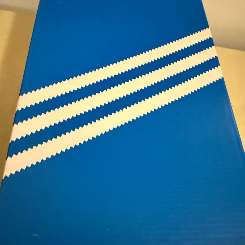 Adidas Blue Box with White Stripes